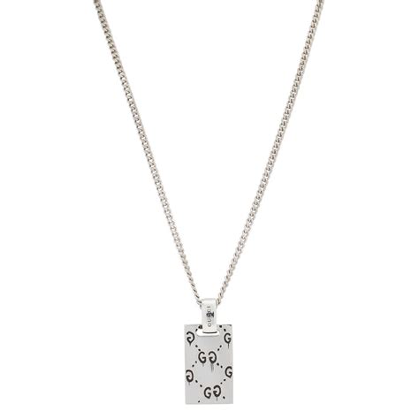 gucci ghost pendant necklace mens